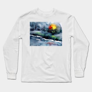 Wintertime landscape cd Long Sleeve T-Shirt